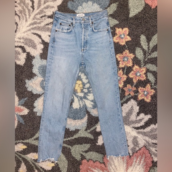 AGOLDE Riley High Rise Straight Crop Jeans size 24 - Picture 2 of 9